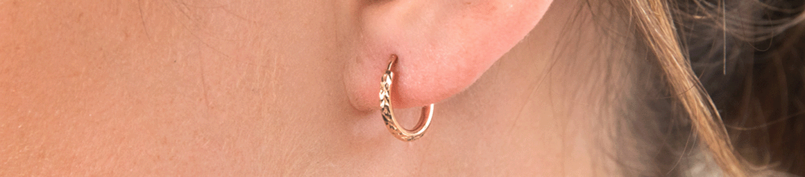 9ct Silverfilled Rose Gold Diamond Cut 10mm Sleeper Earrings – Shiels  Jewellers